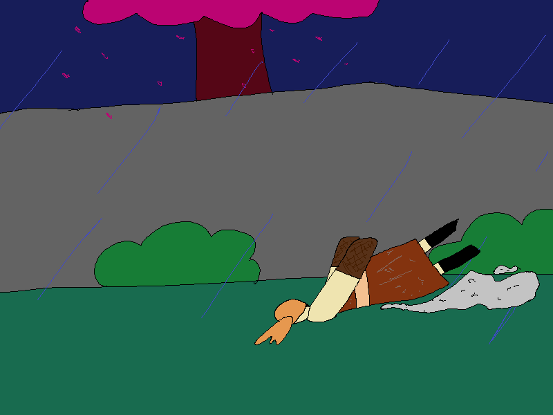 Juniper faceplanting in Magical Girl form.